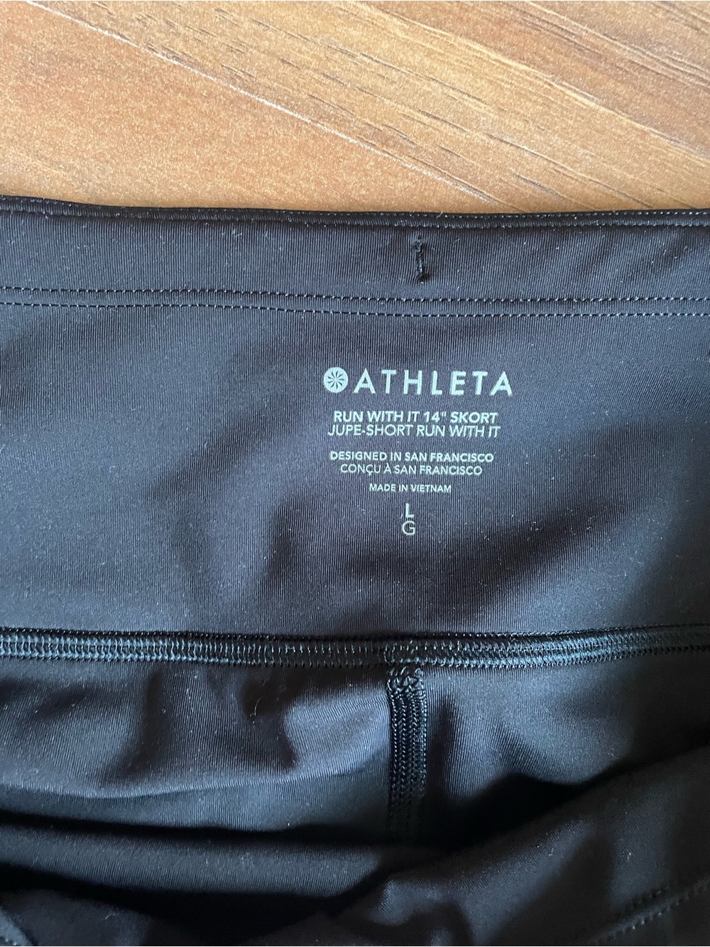 Athleta Run With It 14" Skort Women's Large Black Athletic Running Golf Tennis - Picture 5 of 9